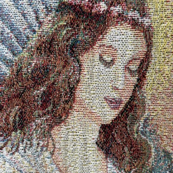 An angel has your back! Upcycled from tapestry blanket - Picture 7 of 8